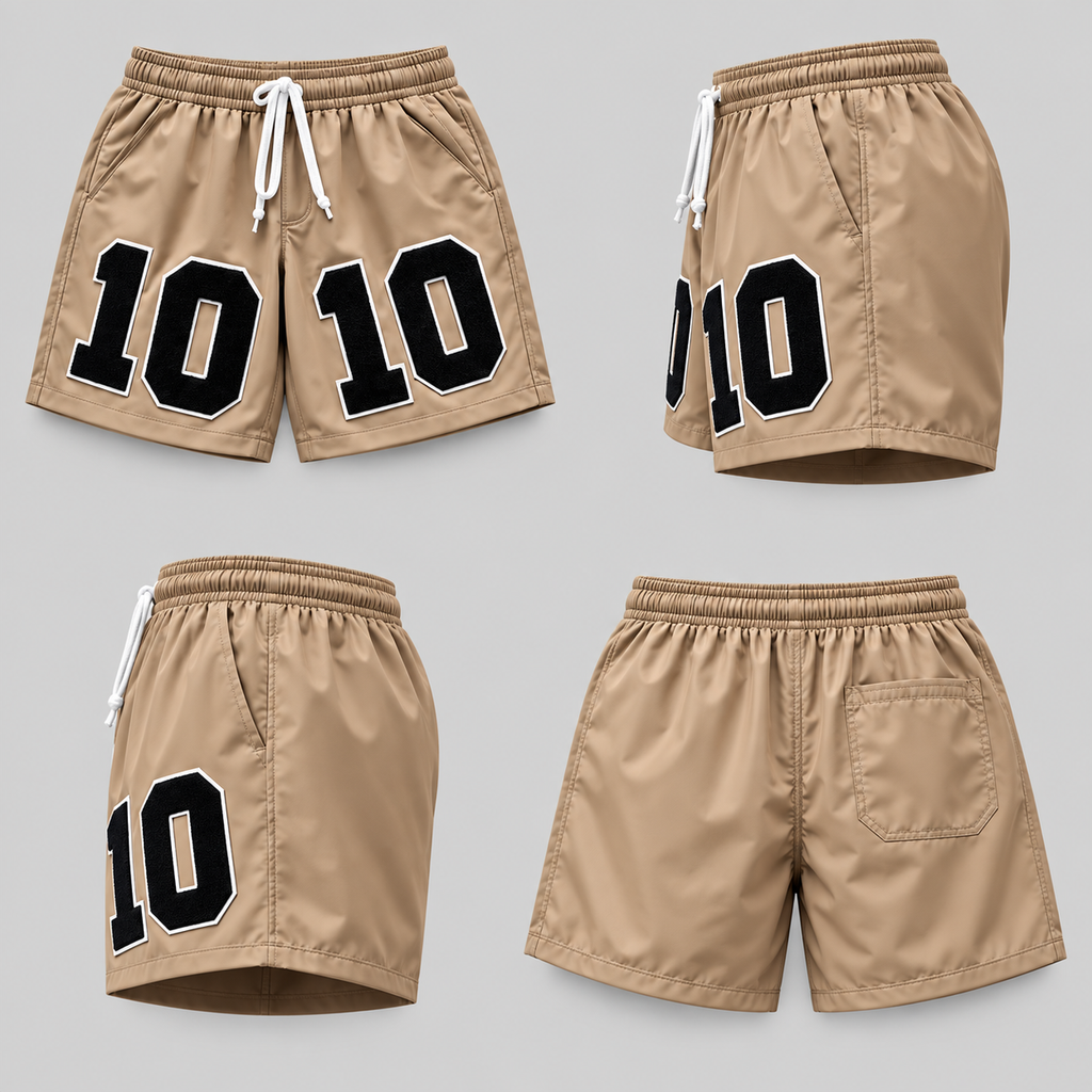 Tan 1010 Signature Shorts